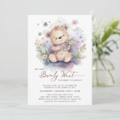 Roze We kunnen bijna wachten schattig meisje Baby  Kaart (Staand voorkant)