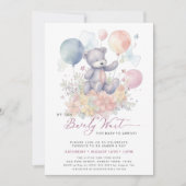 Roze We kunnen bijna wachten schattig meisje Baby Kaart (Voorkant)