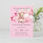 Roze, we kunnen het meisje Baby shower nog beter a Kaart (Staand voorkant)