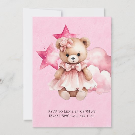 Roze, we kunnen het meisje Baby shower nog beter a Kaart (Achterkant)