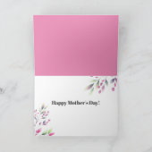 Roze We Love You Moeder Moederdag Foto Kaart (Binnen)