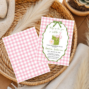 Roze We Love You So Matcha Baby Shower Uitnodiging