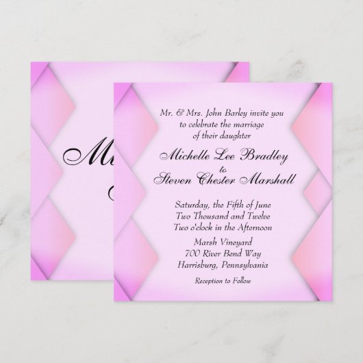 Roze Weave Kaart (Voorkant / Achterkant)