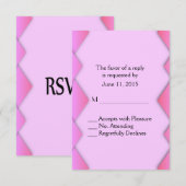 Roze Weave RSVP Kaartje (Voorkant / Achterkant)