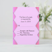 Roze Weave RSVP Kaartje (Staand voorkant)