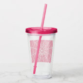 Roze Web Acryl Drinkbeker (Achterkant)
