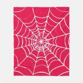 Roze Web Fleece Deken