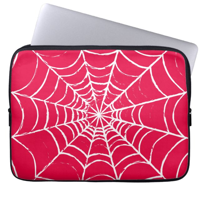 Roze Web Laptop Sleeve (Voorkant)