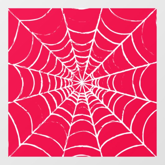 Roze Web Raamsticker (Vel)