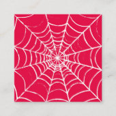 Roze Web Vierkante Visitekaartje (Voorkant)