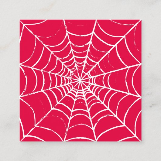 Roze Web Vierkante Visitekaartje (Voorkant)