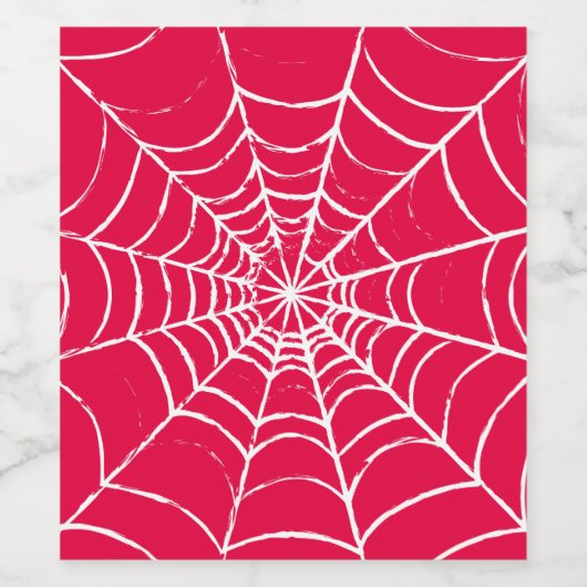 Roze Web Wijn Etiket (Enkel label)