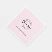 Roze website van de  logo van bedrijven servet (Hoek)