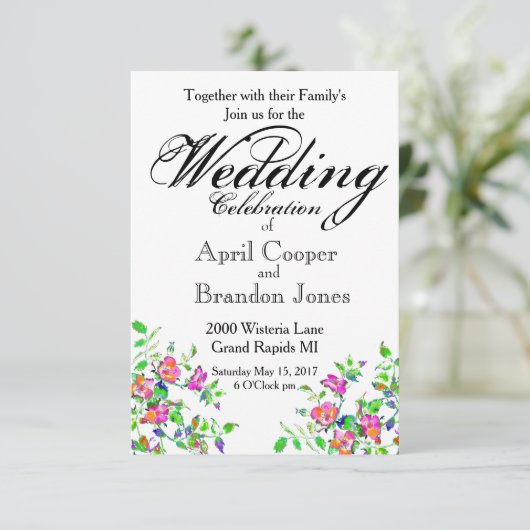  roze weddenschap kaart (Staand voorkant)