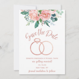  roze weddenschap met het roze roze huwelijk spare save the date