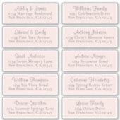  roze weddenschappen Adresetiketten Sticker (Voorkant)