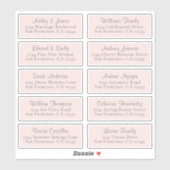  roze weddenschappen Adresetiketten Sticker (Vel)