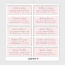  roze weddenschappen Adresetiketten