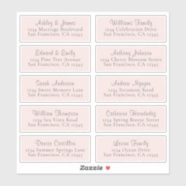  roze weddenschappen Adresetiketten Sticker