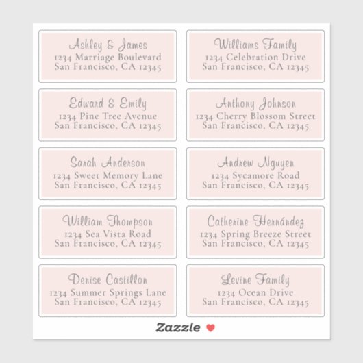  roze weddenschappen Adresetiketten Sticker (Vel)