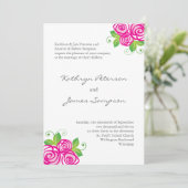 roze weddenschappen kaart (Staand voorkant)