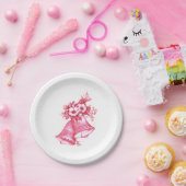 Roze weddenschappen papieren bordje (Feest)