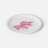 Roze weddenschappen papieren bordje (Gekanteld)