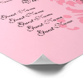 Roze weddenschapscurve - Square Poster (Hoek)