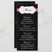 roze Wedding menu (Voorkant / Achterkant)