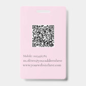 Roze Wedding Planner Foto Logo Medewerker Badge (Achterkant)