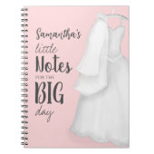 Roze Wedding Planner Stijlvol Custom Notitieboek (Voorkant)