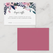 Roze wedow | Baby shower luierrolkaarten Informatiekaartje (Voorkant / Achterkant)