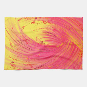 Roze wedow theedoek