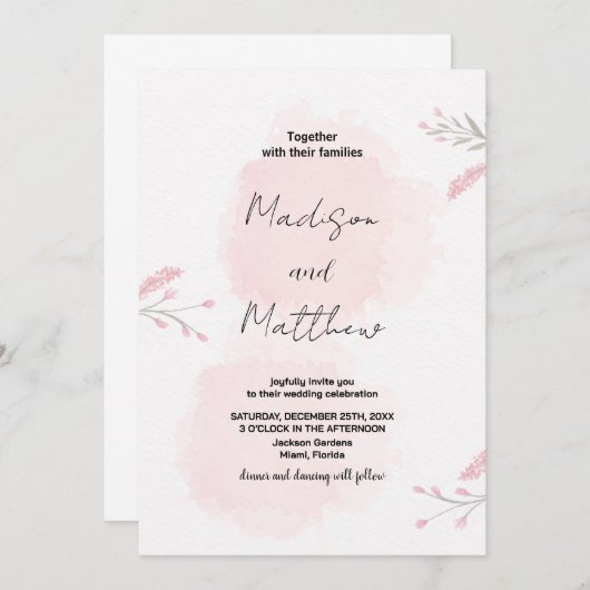 Roze weduwnaar-uitvindingen kaart (Voorkant / Achterkant)