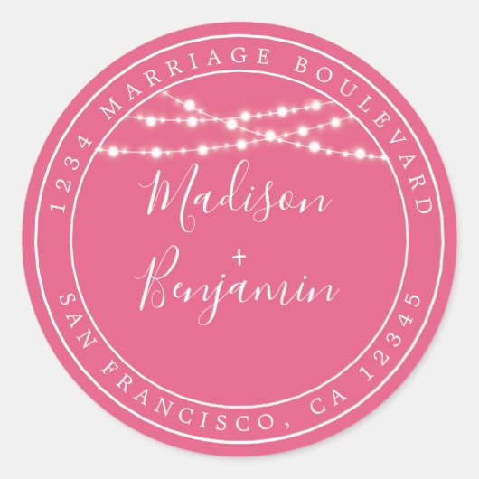 Roze weduwomadres voor Roze Roze Rustic-licht Ronde Sticker (Voorkant)