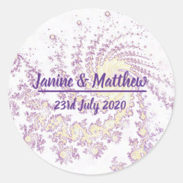 roze weduwschap ronde sticker