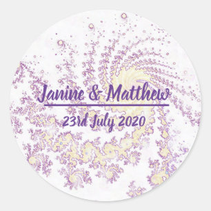 roze weduwschap ronde sticker