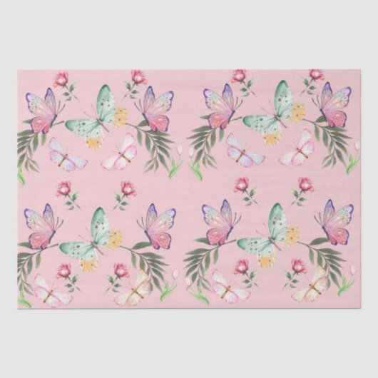 Roze weefselpapier tissuepapier (Voorkant)