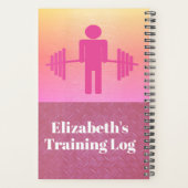 Roze weegfitness Gym Workout Log Planner (Achterkant)
