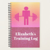 Roze weegfitness Gym Workout Log Planner (Voorkant)
