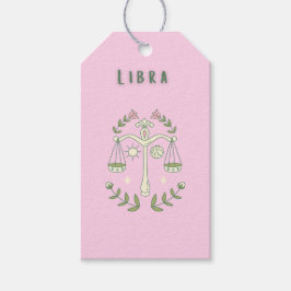 Roze Weegskaal, sterrenbeeld, sterrenbeeld  Cadeaulabel