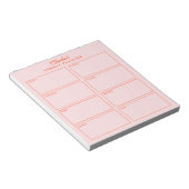 Roze Weekplanner + Notities om te doen lijst Notitieblok (Schuin)