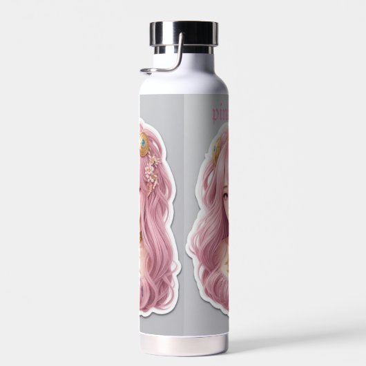 roze weerhaak waterfles (Rechts)