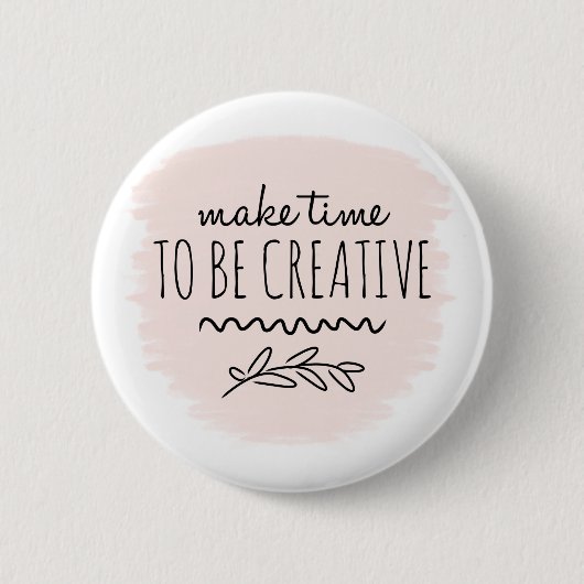 Roze Wees Creatief Knutselen Ronde Button 5,7 Cm (Voorkant)
