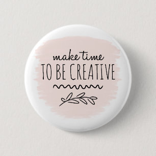 Roze Wees Creatief Knutselen Ronde Button 5,7 Cm