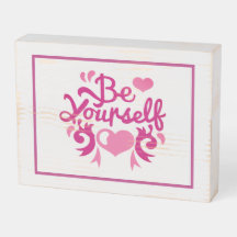 Roze Wees jezelf met roze harten