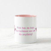 Roze weet dat we alles kunnen doen! mok (Midden)