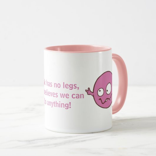 Roze weet dat we alles kunnen doen! mok (Voorkant rechts)