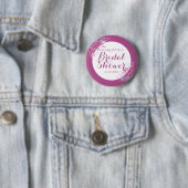 Roze Weide Bloem Bruiloftsborrel Ronde Button 5,7 Cm (In situ)