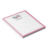 Roze weide | Gepersonaliseerde bloemen Notitieblok (Schuin)